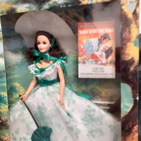 BARBIE SCARLETT O'HARA HOLLYWOOD LEGENDS BBQ DRESS TWELVE OAKS 1994 NEW IN BOX - Picture 13 of 15